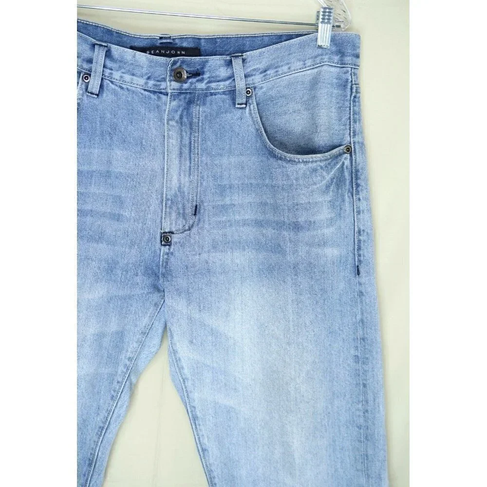 Sean John Jeans Light Wash Hamilton Classic Relaxed Fit Denim Men's 39x29 Y2K